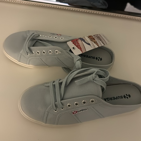 Superga Sz 40 light blue slip on sneakers. - Picture 2 of 4